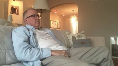 Smooth Stepdaddy Strokes and Shoots a Nice Load