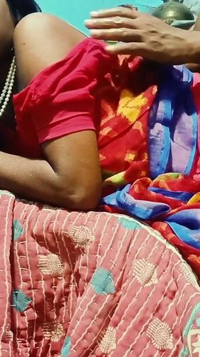 Village Aunty Fucking and Blowjob by Her Step Son with Audio