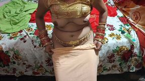 Indian Village house wife bedroom fucking tight pusssy with step brother