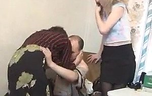 Amateur threesome witn teen crossdressers