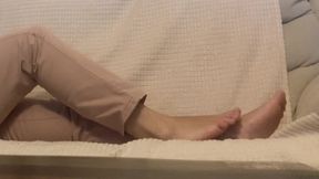 Stare at Her Gorgeous Feet and Jerk off