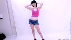 ”Sexy Brunette gets big cock deep inside creamy twat at Audition”