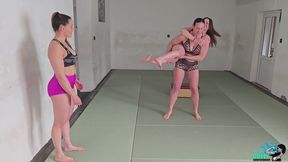 Tia, Kim, Dolly lift and carry each other (part 1)