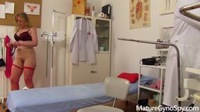 Mature gyno- old freaky gyno doctor installs cam in his surgery to record his female patient