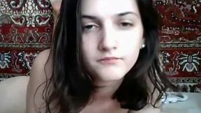 horny babe masturbating on webcam