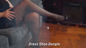 Eve Dangles heels in Pantyhose and Dress 1
