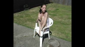 zoe petite thin babe flashing tits & up skirt pussy shots