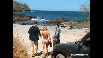 Agnes Rides out to the Beach to Get a DP from Her Two Best Friends