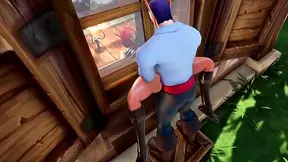 Stuck Elf Thief Gets Rough Fucking On The Window In 3D Hentai Wow