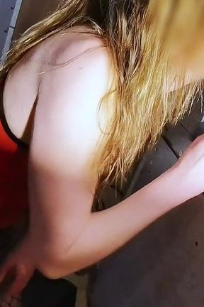 Slut Christmas Fucking with Random Hotel Guest at Gloryhole
