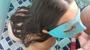 companero de trabajo pone a mamar verga a valery por exhibir su culo y sus tetas en el rio
