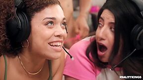 Sex Orgy With Horny Gamer Girls Willow Ryder And Sarah Arabic