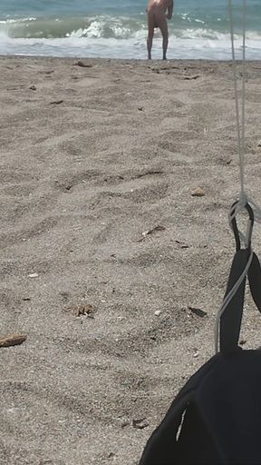 On the Beach Naked Enjoying