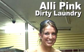 Alli Pink Strip in Laundrymat