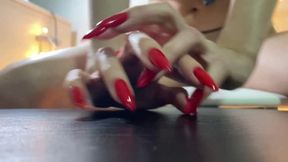 ASMR Long nail scratching