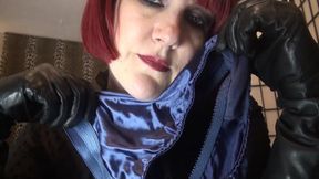 (hd) Satin Panties and Leather Skirt