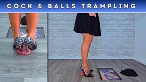 Stomped Under My Wild Stiletto Heels (D79) - Split Cam - Cock & Balls Trampling