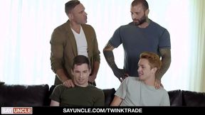 Best Friends Swap StepSons for Steamy Anal Fun – HD Gay Porn