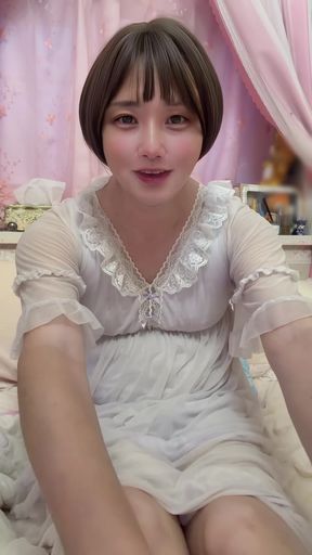 Hottie trans lady takes a big dick up her ass