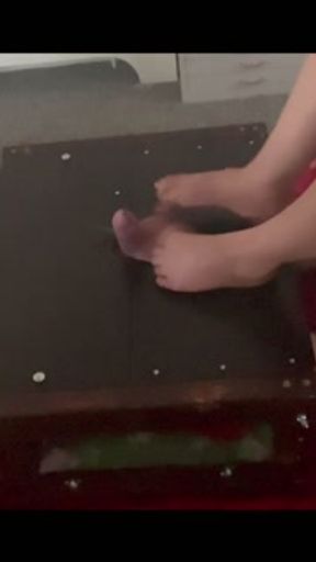 Bestie’s cock and balls will surely turn black and blue later. The price of firing his loads.