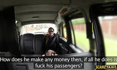 Babe Demona gets a free taxi fair and messy facial
