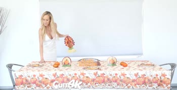Sophia Lux & Brandi Love: Thanksgiving Threesome Feast with Cum4K Creampies