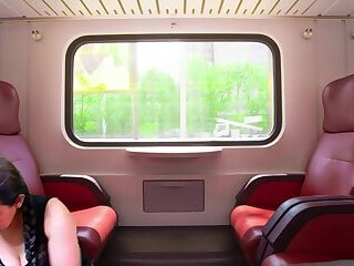 HOT RIDE ON THE TRAIN WITH ADAMANDEVE AND LUPO