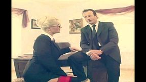 Sexy Blonde Secretary Fucked in the Office by Boss in a Vintage Porn