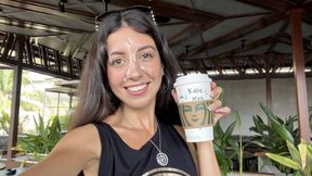 Crazy Cumwalk In Starbucks - Blowjob In Public Toilet, Drinking Coffee With Sperm With Katty West