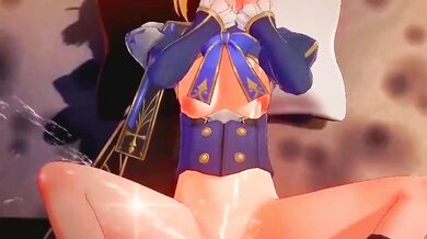 Honkai Star Rail x Fate – Fate Saber Gets Fucked & Squirts Nonstop 3D Hentai Sex Animation