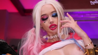Harley Quinn and Punchline chill on toys