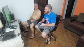 carmona and her stepfather playing video games naked