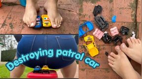 Destroying my stepbrother's patrol car