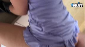 Horny 69Rabbits gets pounded hard in the kitchen by her hot stepmom