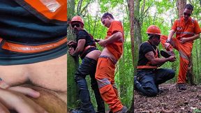 putaria entre trabalhadores fardados nas trilhas de curitiba