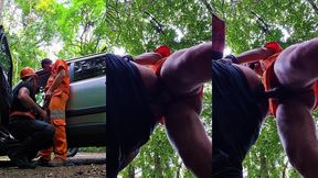 putaria entre trabalhadores fardados nas trilhas de curitiba