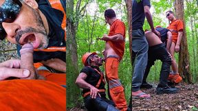 putaria entre trabalhadores fardados nas trilhas de curitiba