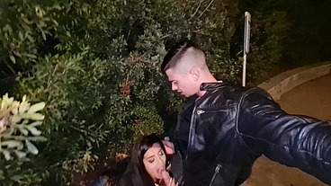 FUCKING ON THE STREET WITH A GIRL WITH BIG TITS!!