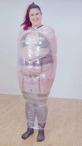 Lacey's Saran Wrap Enigma: Bound for Intense Pleasure