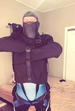 Motorcycle Stud Air Humping in a Straitjacket