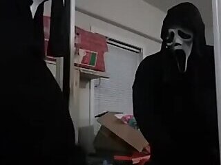 Ghostface Cosplayer Masturbating