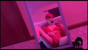 Red Lingerie Cock Play Lola Minaj Trans Masturbation WMVSD