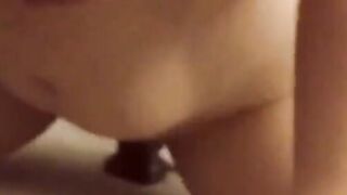 Emily Fire Rides 10 big black cock Vibrator While TItty Banging a
