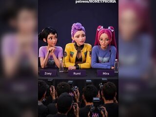 Rumi Zoey Mira Demon Hunters Oozed Phone Sex Tape - Fingering, Blow job, Tugjob & Sex Machines CG Toon porn animation