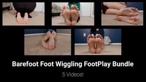 Barefoot Foot Wiggling and Footplay - Close Up Soles & Toe Fetish - 5 Video Bundle - 56 Minutes - Kylie Jacobsx - WMV 1080p HD