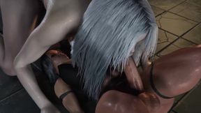 Futanari. the Adventure in the Dungeon Ended with a Threesome.