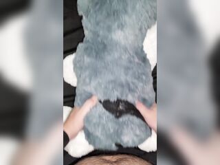 Fan purchased plushie and I banged it just the way they wanted