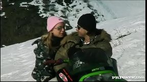Liliane Tiger Has Her Perfect Ass Invaded on a Snowmobile