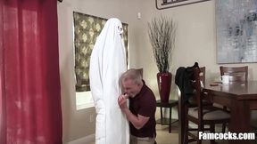 Step Dad Takes Control As He Fucks His StepSon Hardcore On Halloween Night