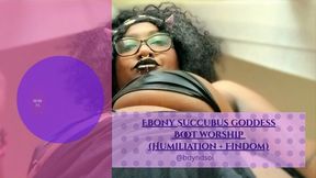 Ebony Succubus Goddess Boot worship (Humiliation + Findom)